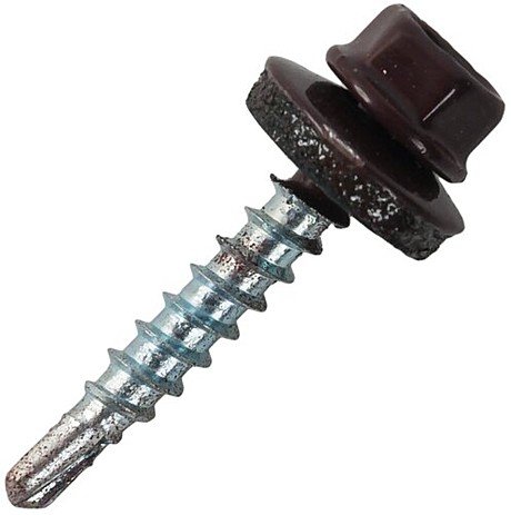 Саморез кровельн 4,8х35 шок коричневый