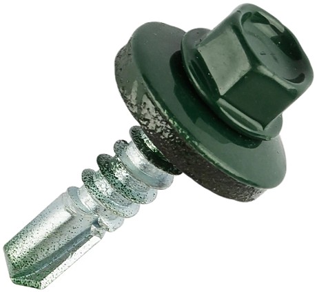 Саморез кровельн 5,5х19 темно-зеленый