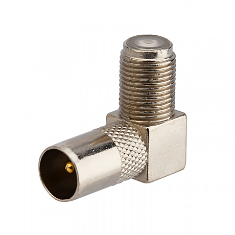 Переходник Fгнездо-TVштекер угловой