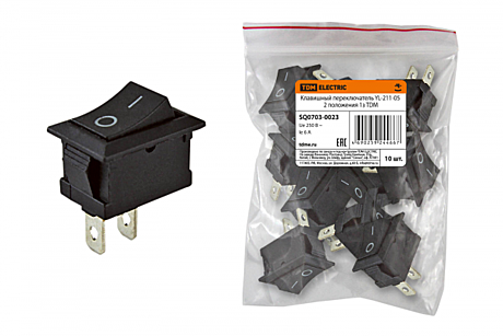 Переключатель TDM YL-211-05 черный 