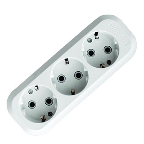 Колодка Universal 3-м з/к белая