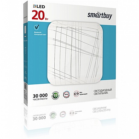 Светильник LED Smartbuy 20Вт 6000К 280х280х65мм LineSBL